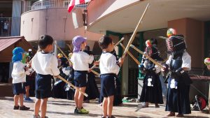 11月3日 佛教大学付属幼稚園バザーに参加しました 京都太秦少年剣道部